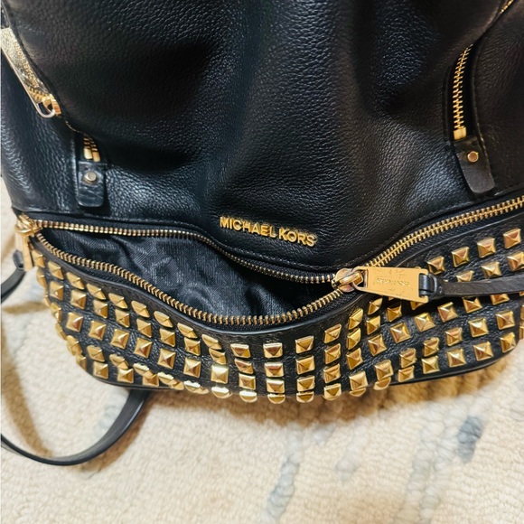 Michael Kors Leather Studded Backpack - Picture 4 of 5